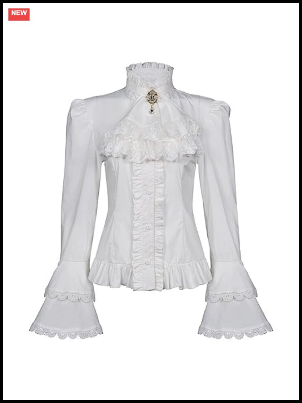 Victorian Blouse Pirate Shirt Vintage Lotus Ruffle Top
